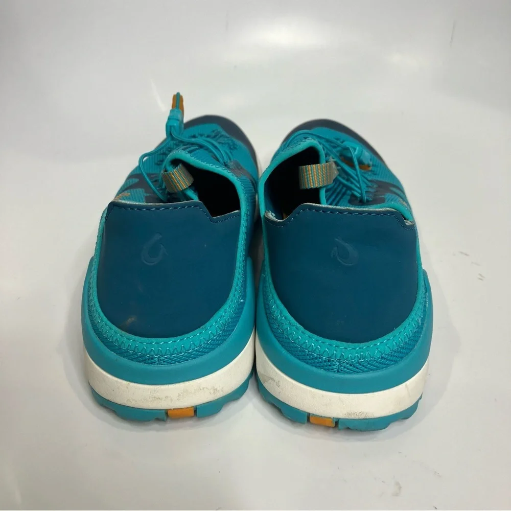 Olukai miki trainer sneakers teal casual women’s‎ size 8 bright slides